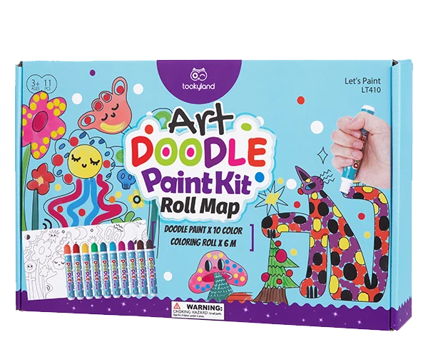 Tookyland Art Doodle Paint Kit, Roll Map - brand photo, Little Artists