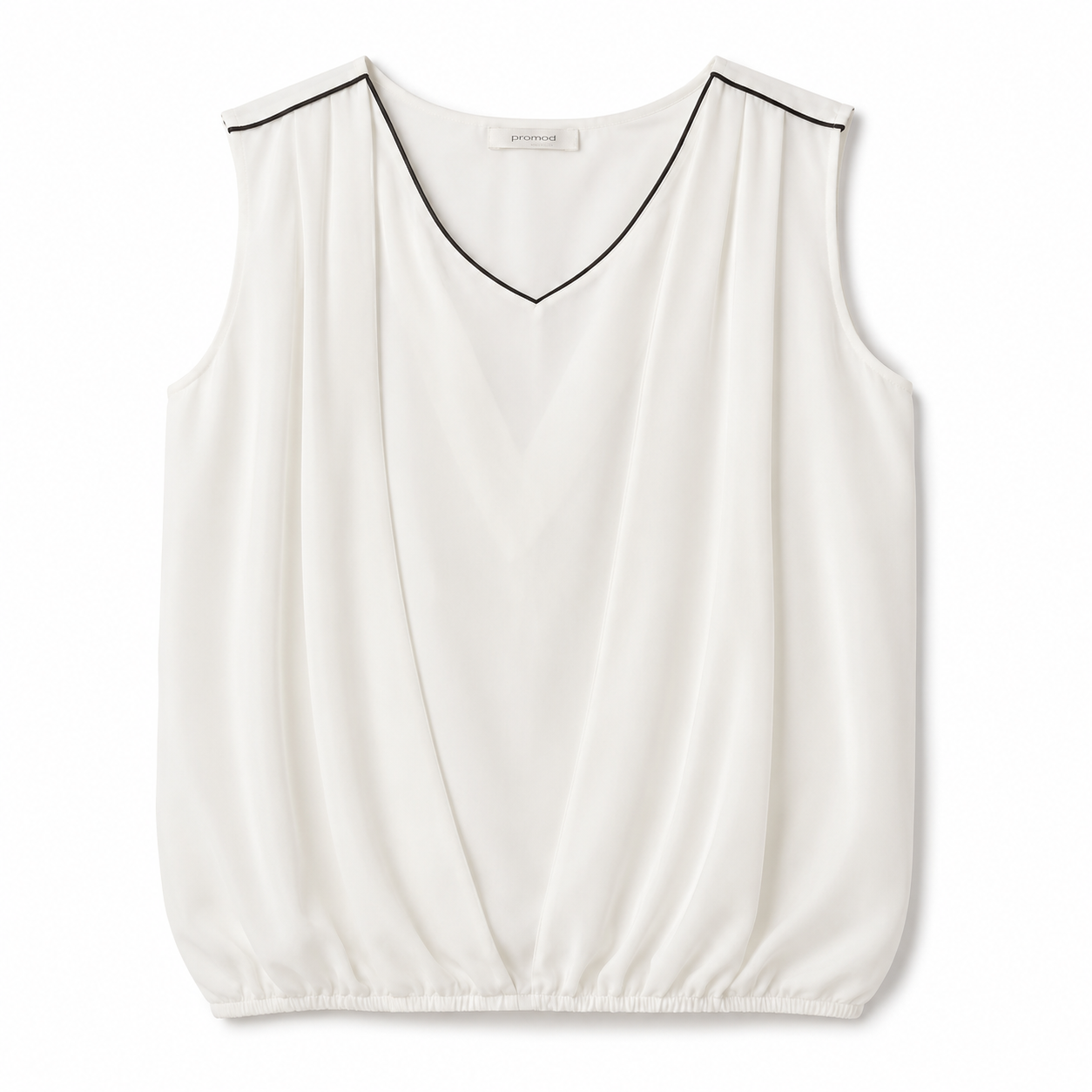 White Sleeveless Chiffon Blouse | Pre-Loved | Why Go Less-1