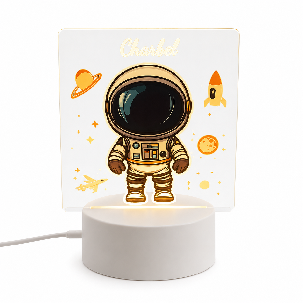 Personalized Astronaut LED Acrylic Night Lamp | Pre-Loved | Why Go Less-1