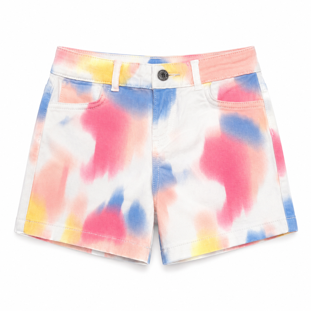 Tie-Dye Multicolor Kids Denim Shorts | Pre-Loved | Why Go Less