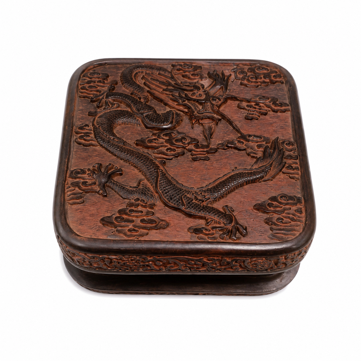 Carved Wooden Dragon Motif Keepsake Box | Pre-Loved | Why Go Less