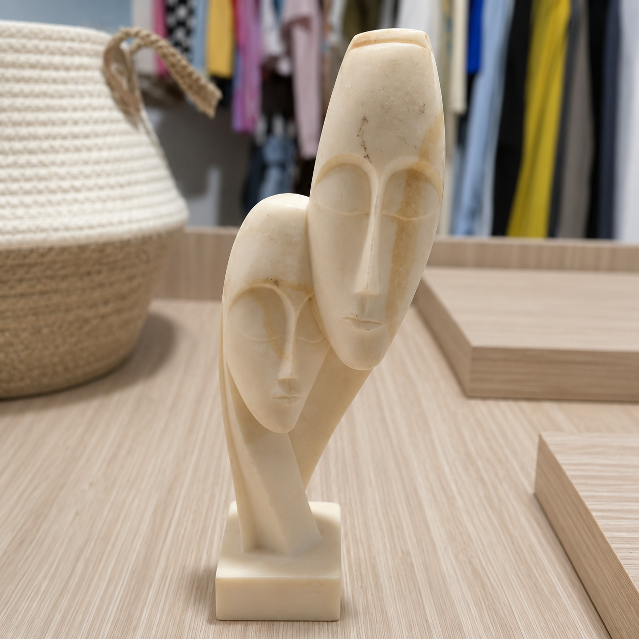 Cream Abstract Dual-Face Sculpture | Pre-Loved | Why Go Less-1
