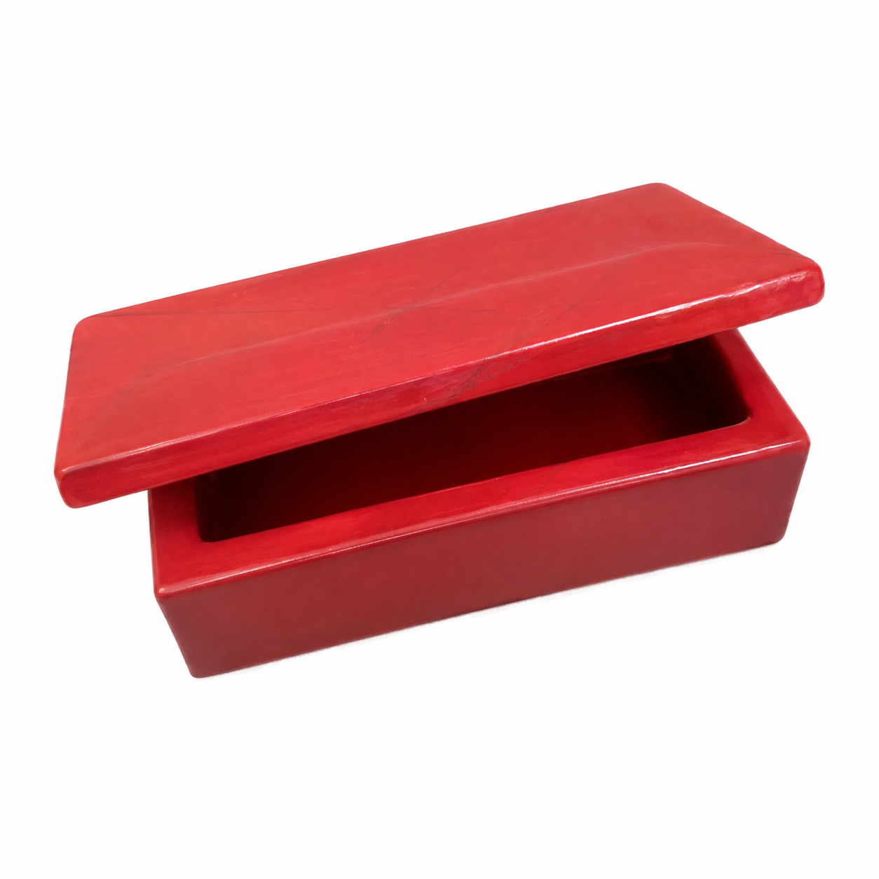 Red Lacquered Wooden Trinket Box | Pre-Loved | Why Go Less