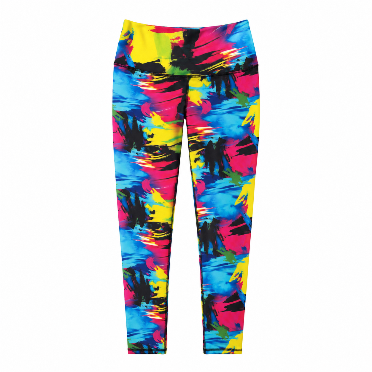 Multicolor Abstract Print Cropped Leggings | Pre-Loved | Why Go Less