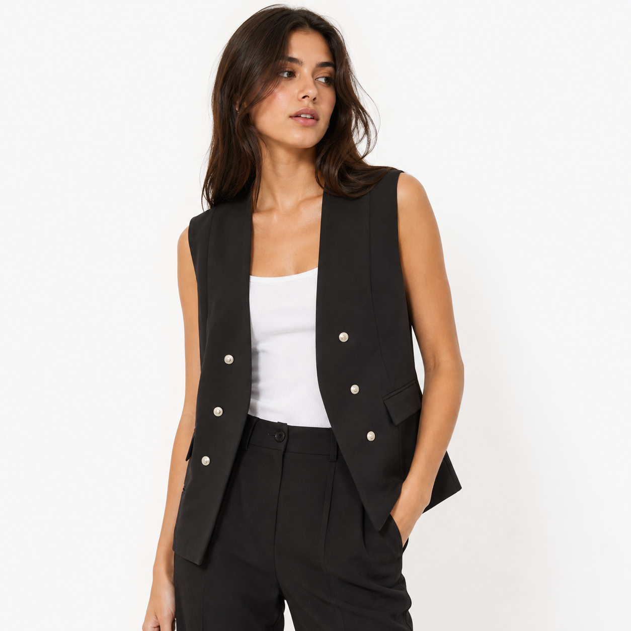 Lupilolou Black Double-Breasted Blazer | Pre-Loved | Why Go Less-1