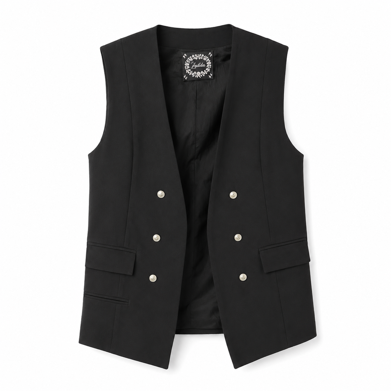 Lupilolou Black Double-Breasted Blazer | Pre-Loved | Why Go Less-2