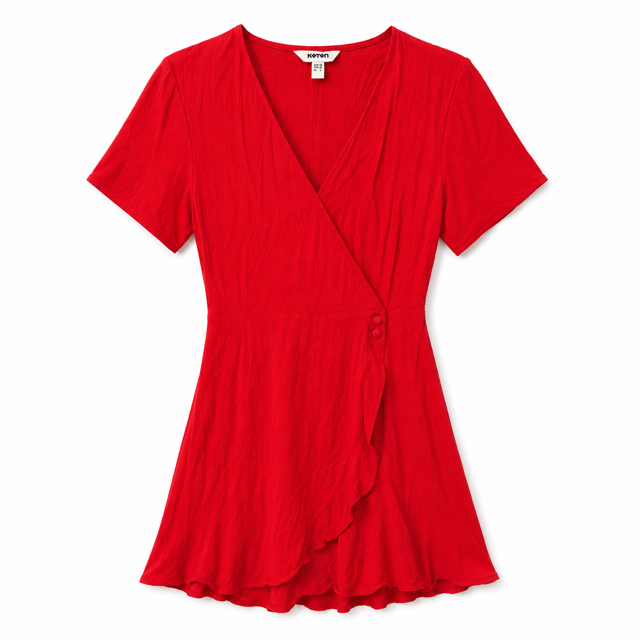 Koton Red V-Neck Wrap Dress | Pre-Loved | Why Go Less