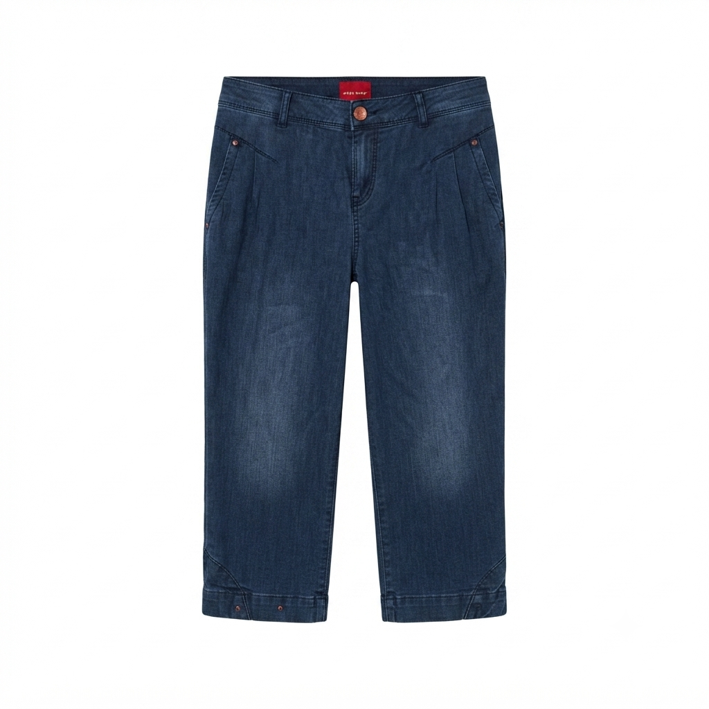 Dark Wash Denim Capri Jogger Pants | Pre-Loved | Why Go Less-1