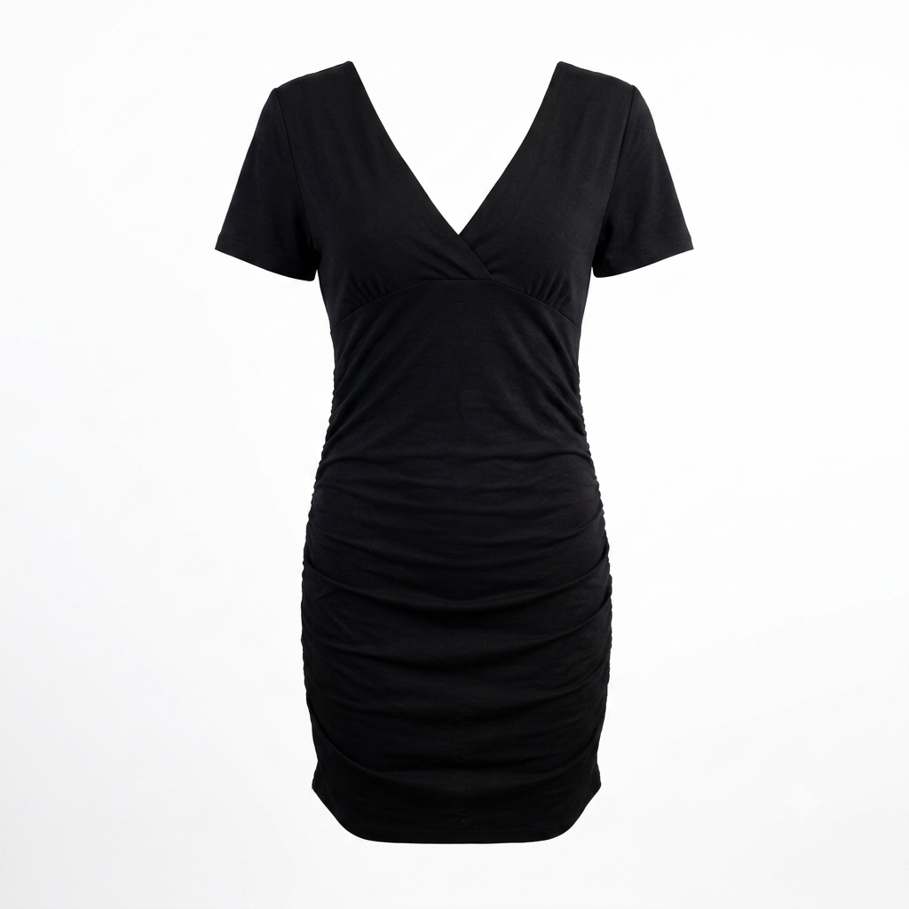 Black Oversized Short-Sleeve T-Shirt Dress | Pre-Loved | Why Go Less-1