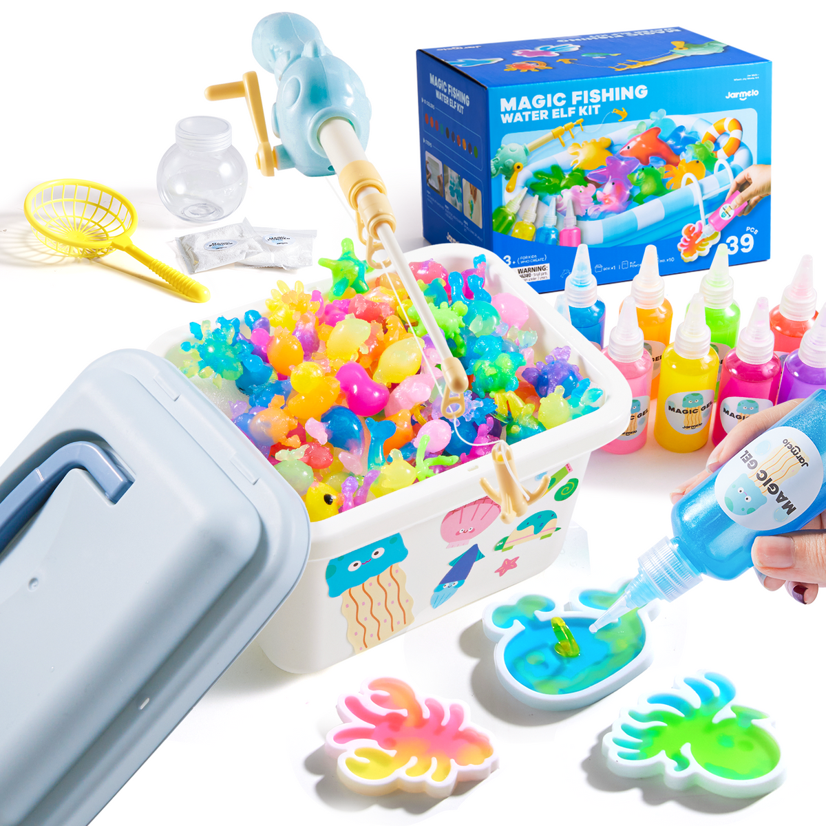 Jarmelo Magic Fishing Water Elf Kit, 39 Pcs - brand photo, Little Artists