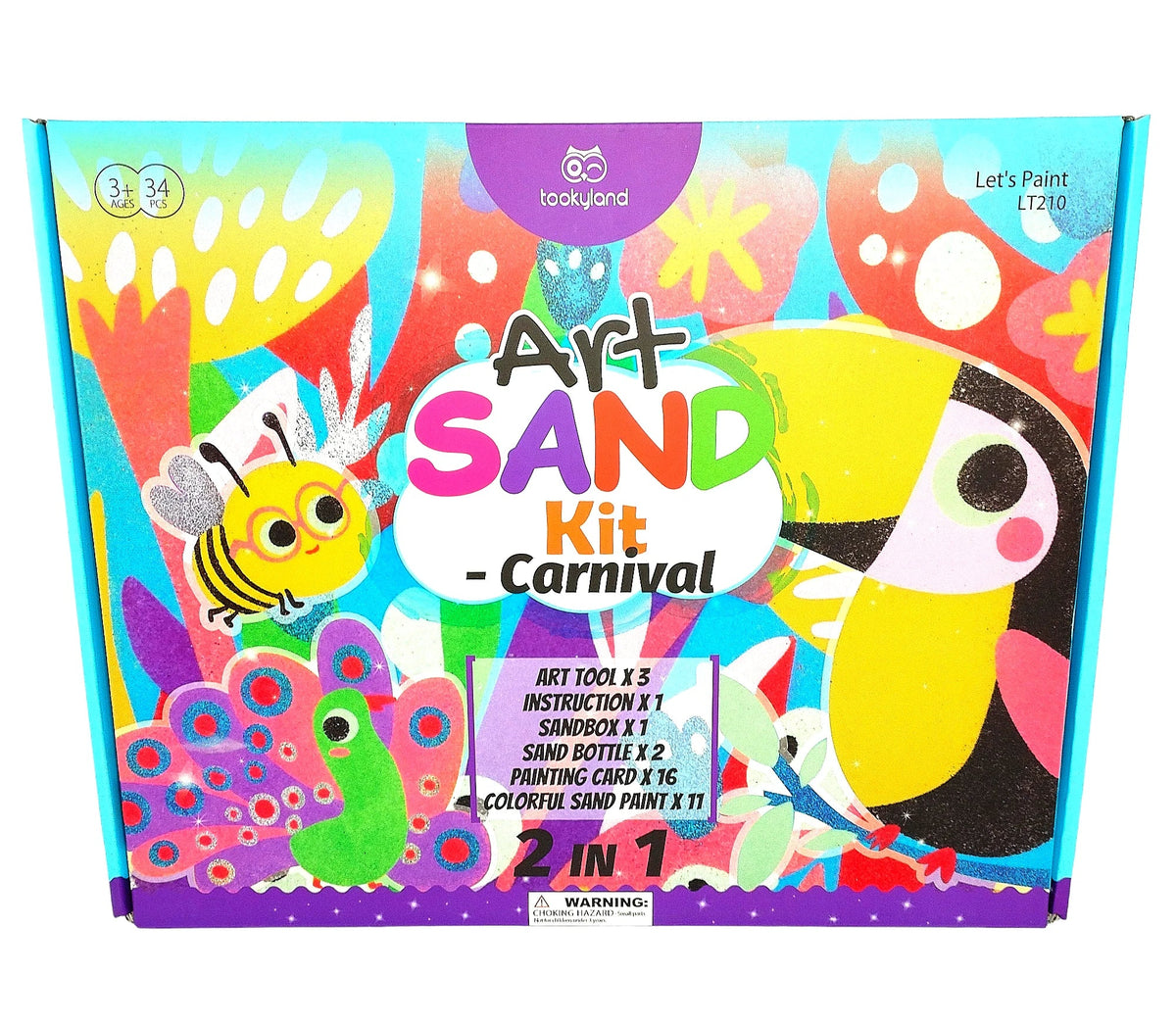 Tookyland Sand Art Kit, Carnival, 3 in 1 - brand photo, Little Artists