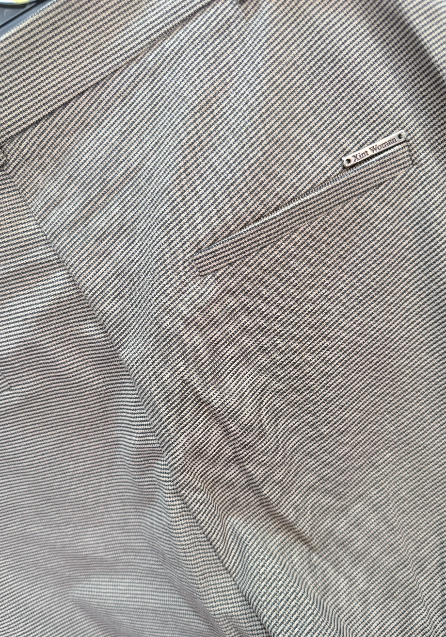 Taupe Ribbed Straight-Leg Pants | Pre-Loved | Why Go Less-1