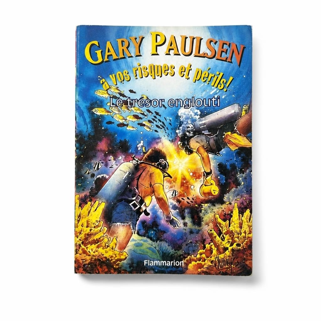 Gary Paulsen Le Trésor Englouti, French adventure book - second-hand at Why Go Less, Dekwaneh, Lebanon