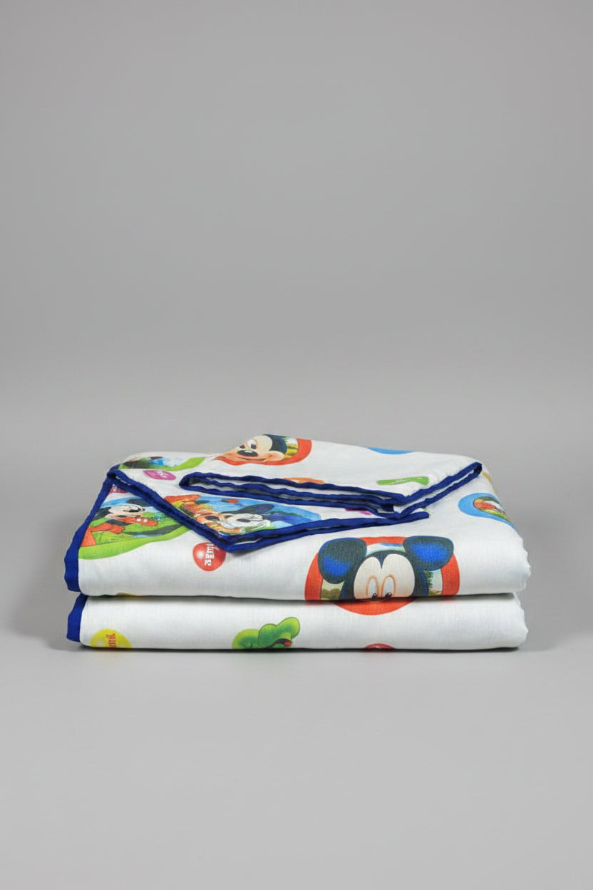 Mickey Mouse Kids Comforter Set With Blue Border - second-hand at Why Go Less