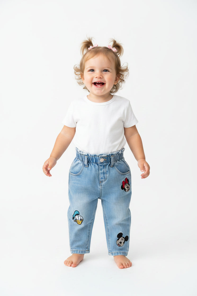 Zara Disney Mickey & Minnie Baby Jeans 9-12M | Pre-Loved | Why Go Less-1