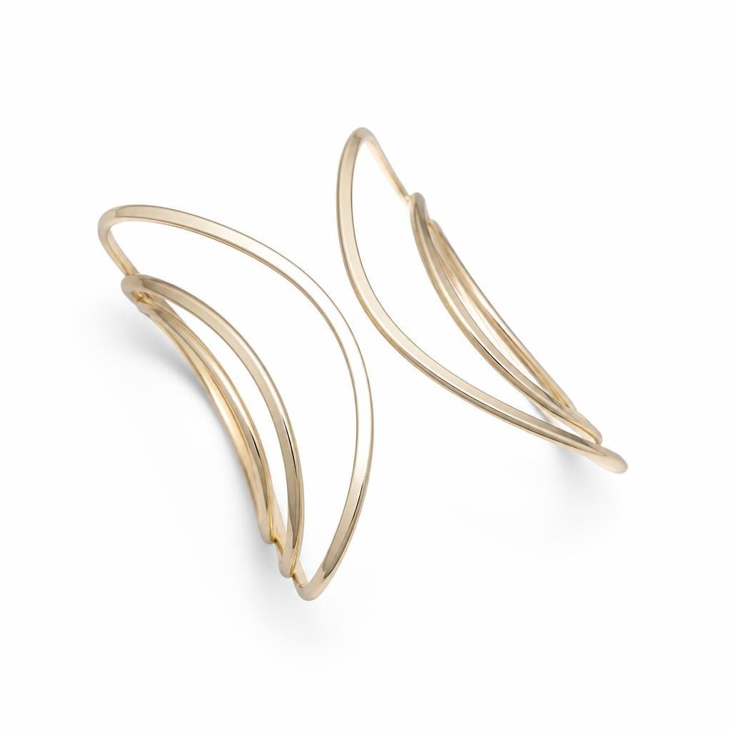 Gold-tone multi-wire wrap cuff bracelet - second-hand at Why Go Less, Dekwaneh, Lebanon