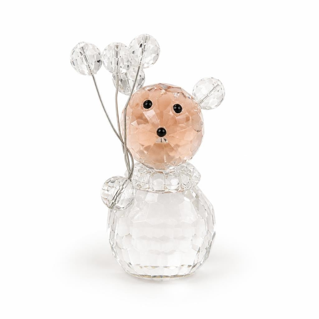 Swarovski-style crystal bear figurine with balloons - second-hand at Why Go Less, Dekwaneh, Lebanon