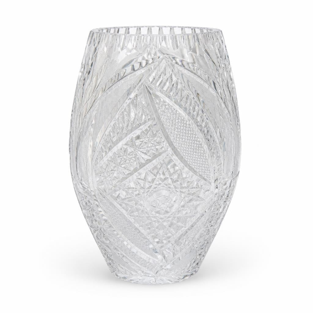 Heavy cut crystal clear vase, large - second-hand at Why Go Less, Dekwaneh, Lebanon