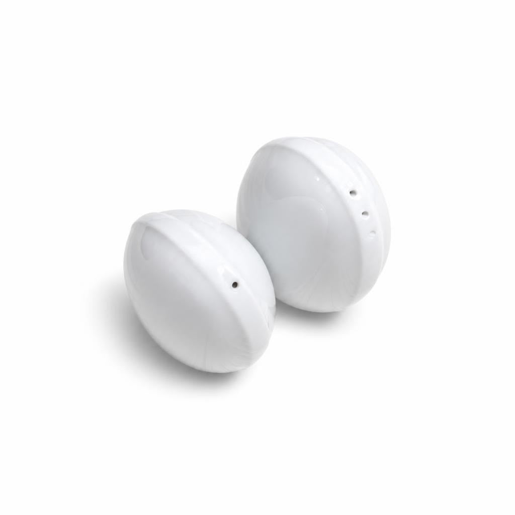 White ceramic egg salt and pepper shakers set - second-hand at Why Go Less, Dekwaneh, Lebanon