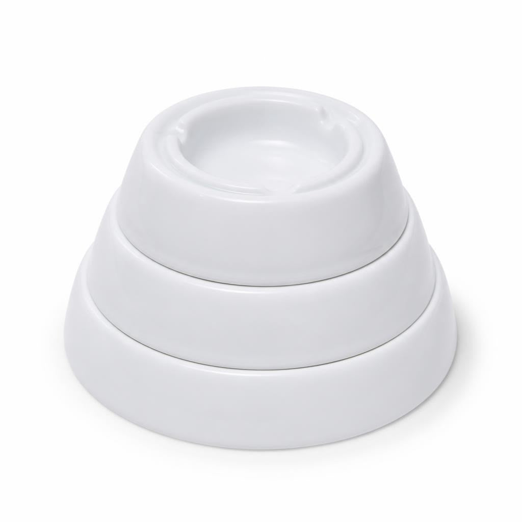 White ceramic nesting bowls set, 3 pieces - second-hand at Why Go Less, Dekwaneh, Lebanon