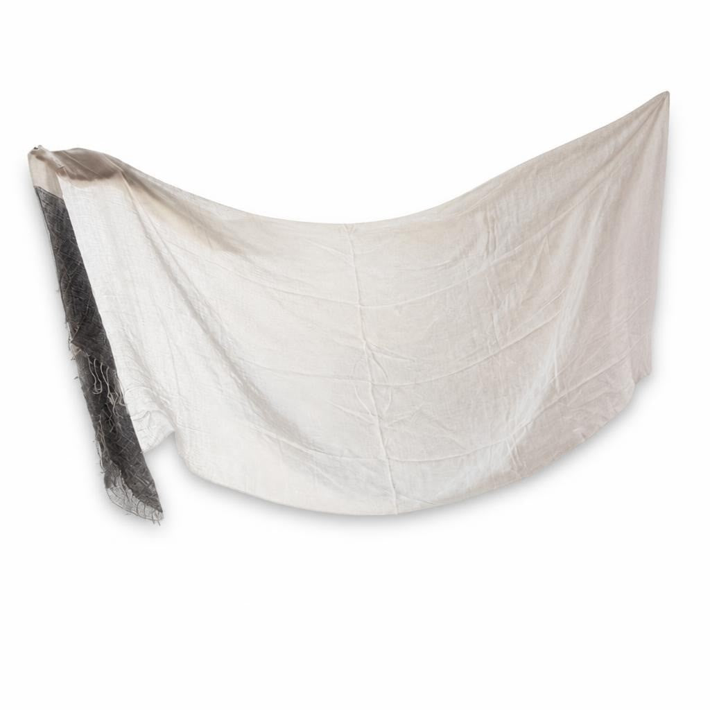 Cream ivory plain large lightweight shawl/wrap - second-hand at Why Go Less, Dekwaneh, Lebanon