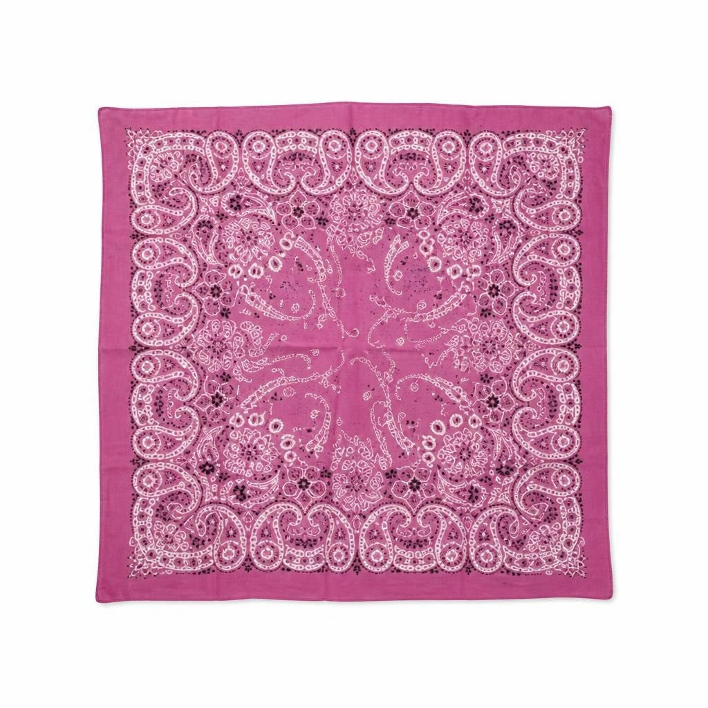 Pink paisley bandana/scarf, one size - second-hand at Why Go Less, Dekwaneh, Lebanon