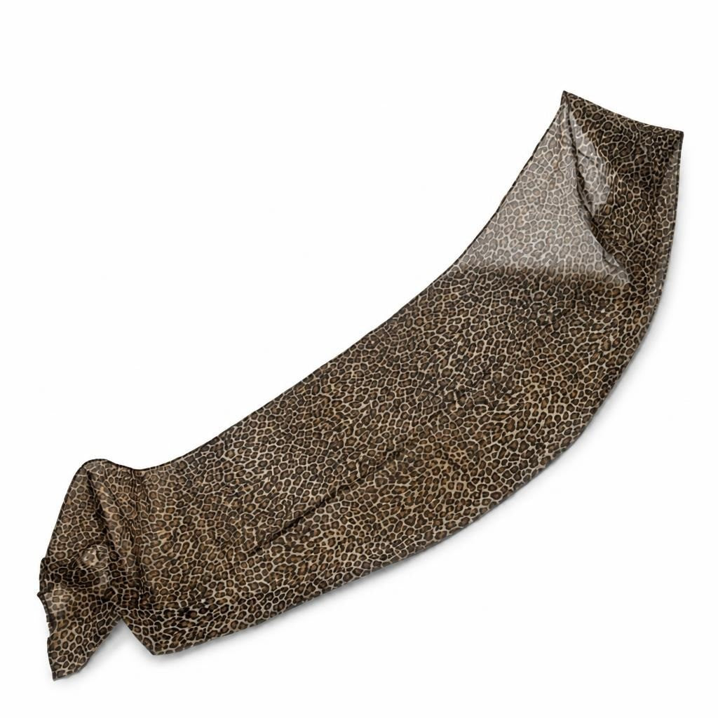 Leopard print sheer chiffon fabric length - second-hand at Why Go Less, Dekwaneh, Lebanon
