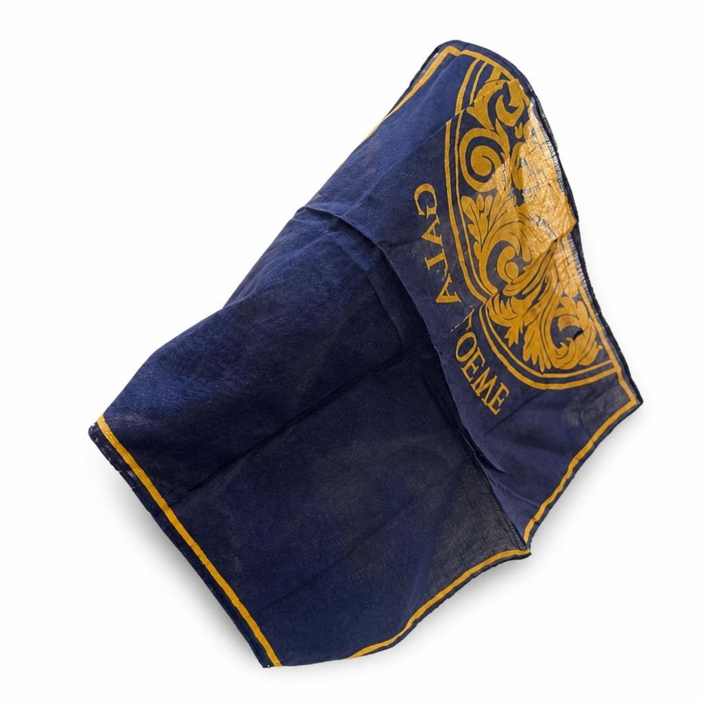 Blue & Gold Printed Scarf/Shawl – GATA GOEME - second-hand at Why Go Less, Dekwaneh, Lebanon