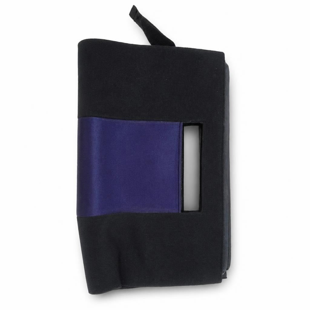 Dark brown laptop sleeve/bag with purple pocket - second-hand at Why Go Less, Dekwaneh, Lebanon