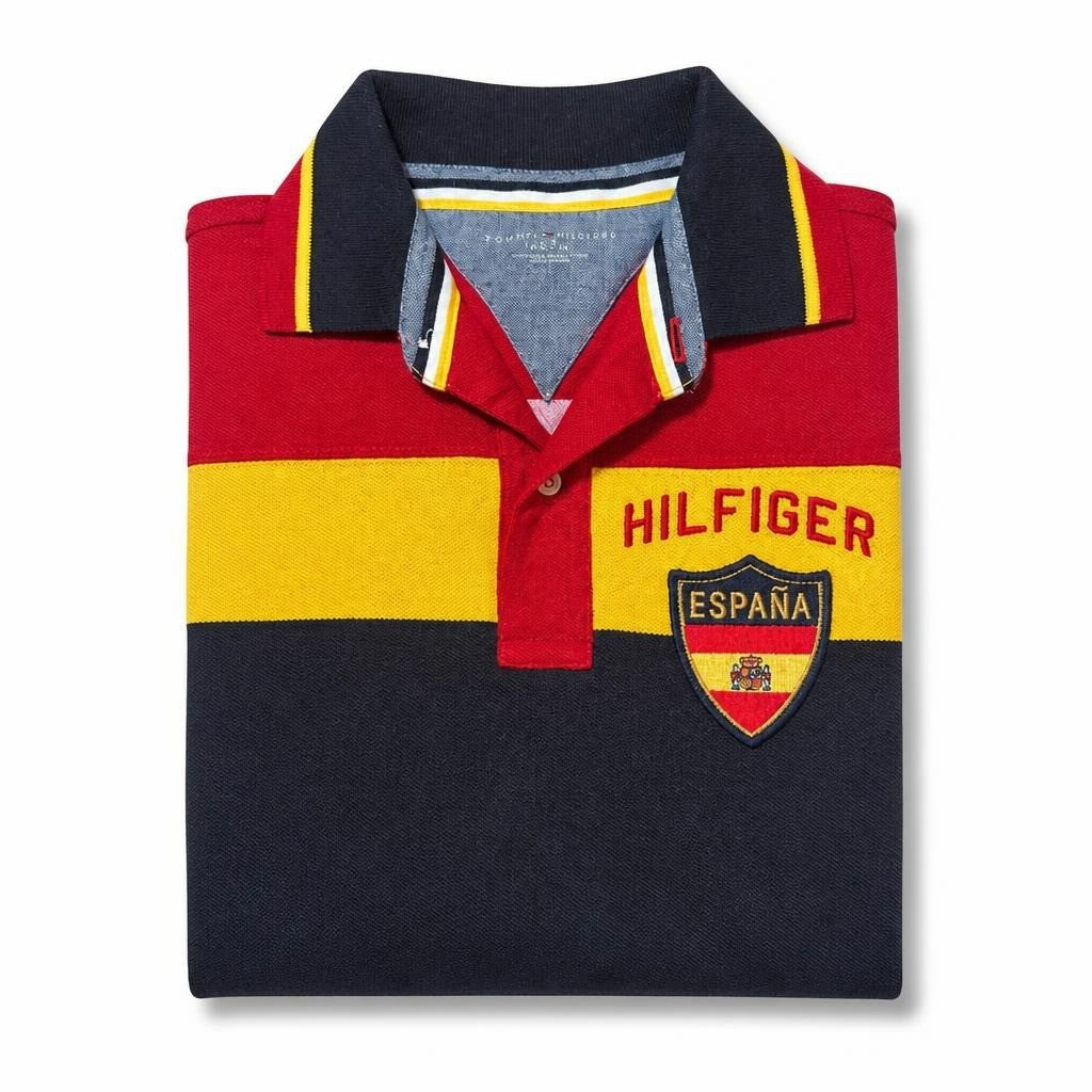 Tommy Hilfiger Espana polo red/yellow/black kids L - second-hand at Why Go Less, Dekwaneh, Lebanon