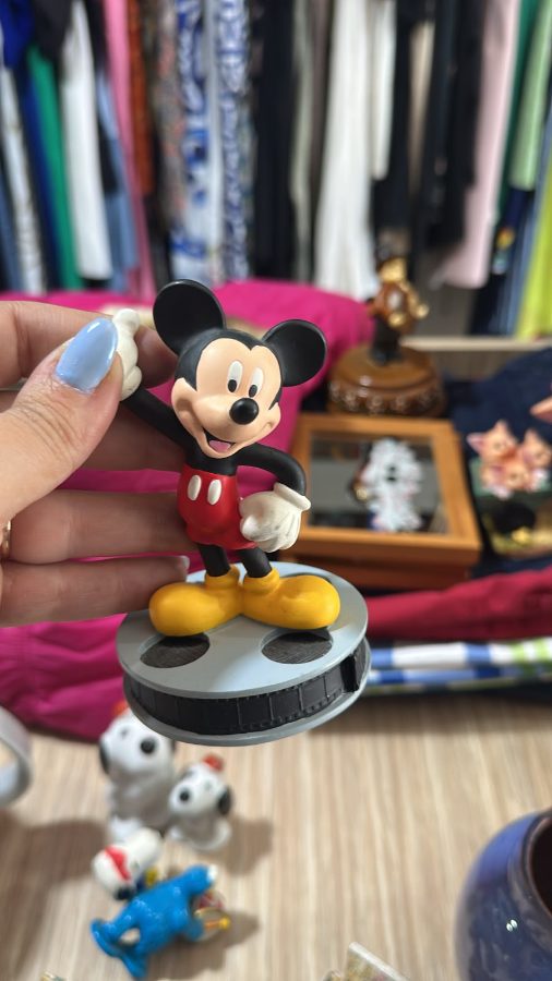 Mickey Mouse figurine on film reel base - second-hand at Why Go Less, Dekwaneh, Lebanon