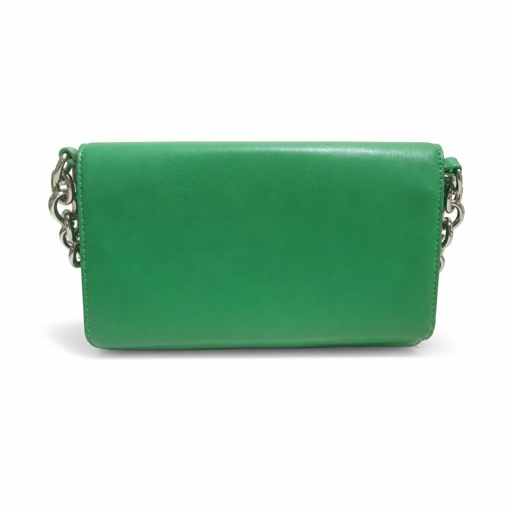 Green Crossbody Mini Bag - white studio shot, second-hand at Why Go Less, Dekwaneh, Lebanon