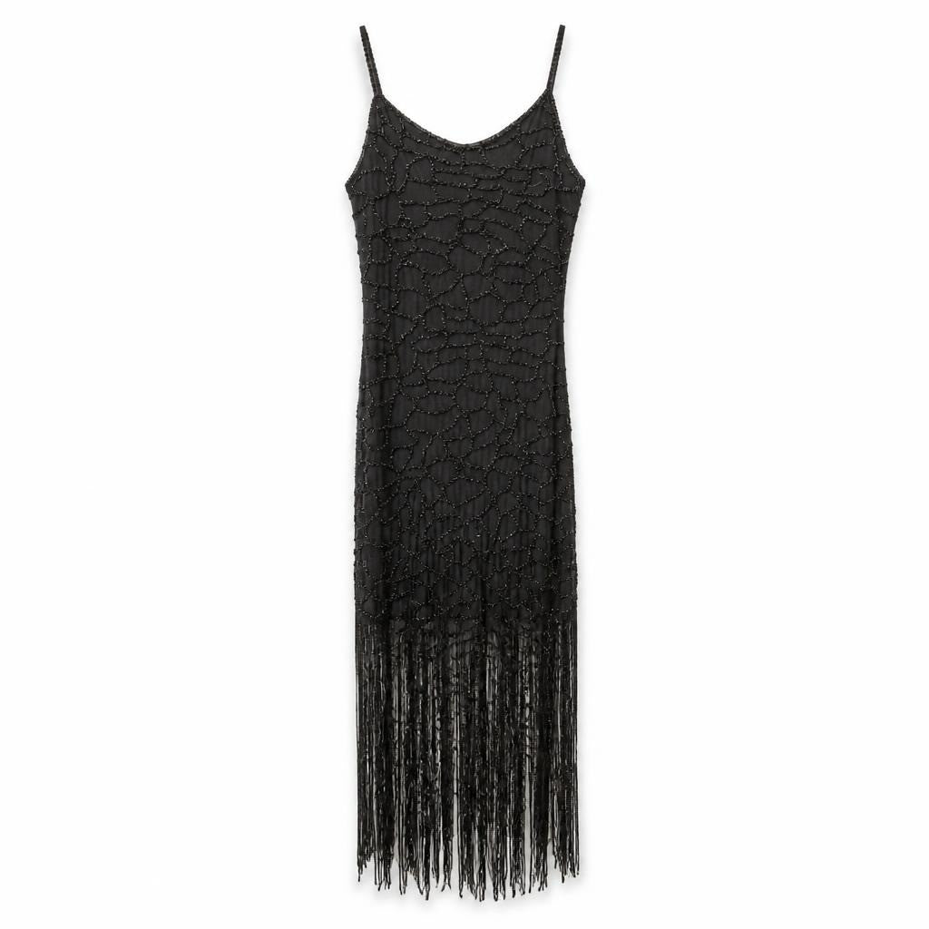 Charcoal Grey Sleeveless Maxi Dress - white studio shot, second-hand at Why Go Less, Dekwaneh, Lebanon