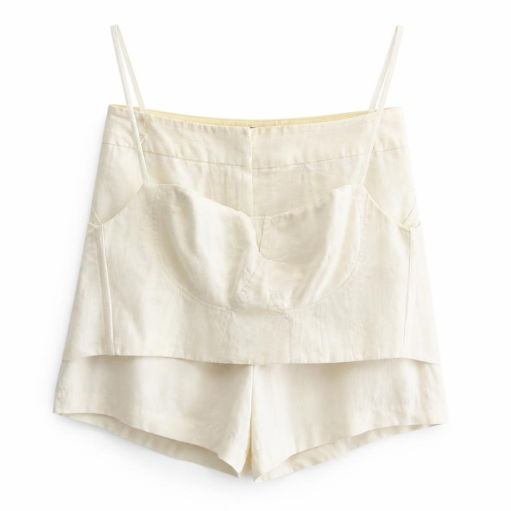 White Satin Mini Skirt - white studio shot, second-hand at Why Go Less, Dekwaneh, Lebanon