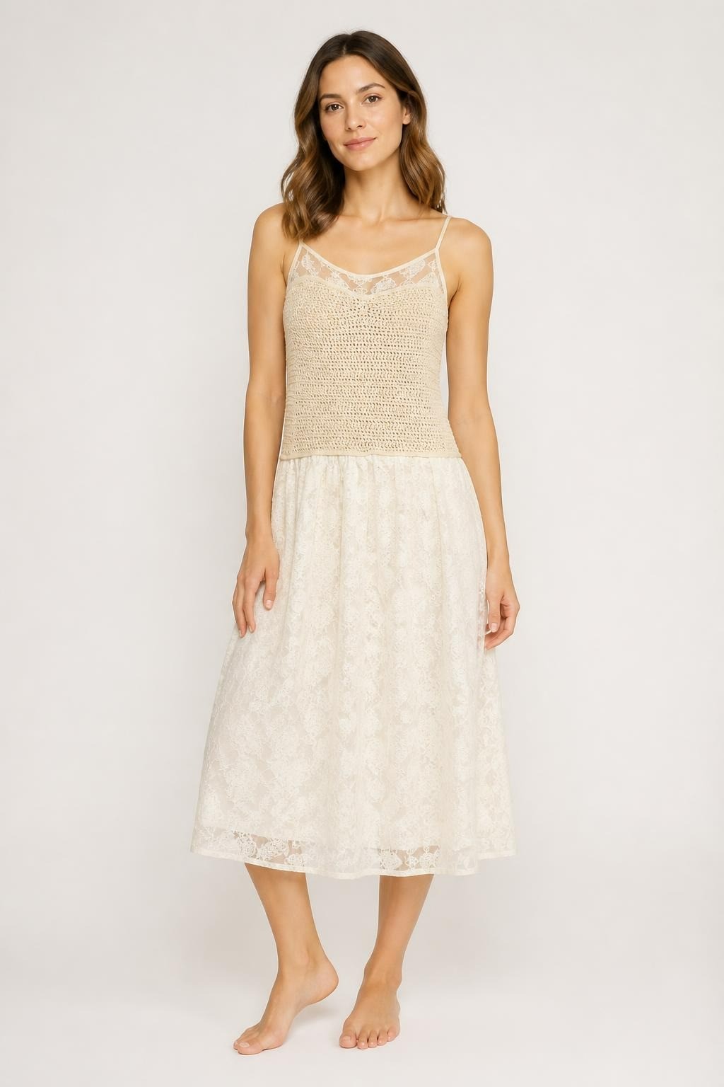 White Textured Sleeveless Dress | Pre-Loved | Why Go Less