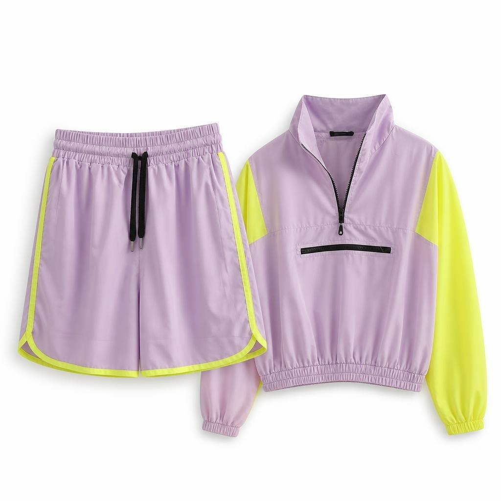 Lilac Short-Sleeve Blouse - white studio shot, second-hand at Why Go Less, Dekwaneh, Lebanon