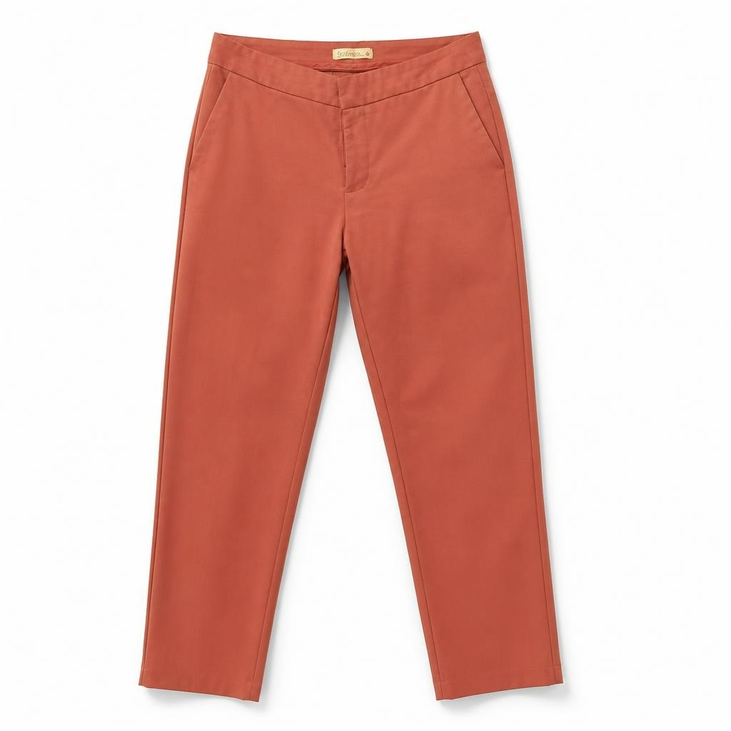 Coral Slim-Fit Trousers - white studio shot, second-hand at Why Go Less, Dekwaneh, Lebanon