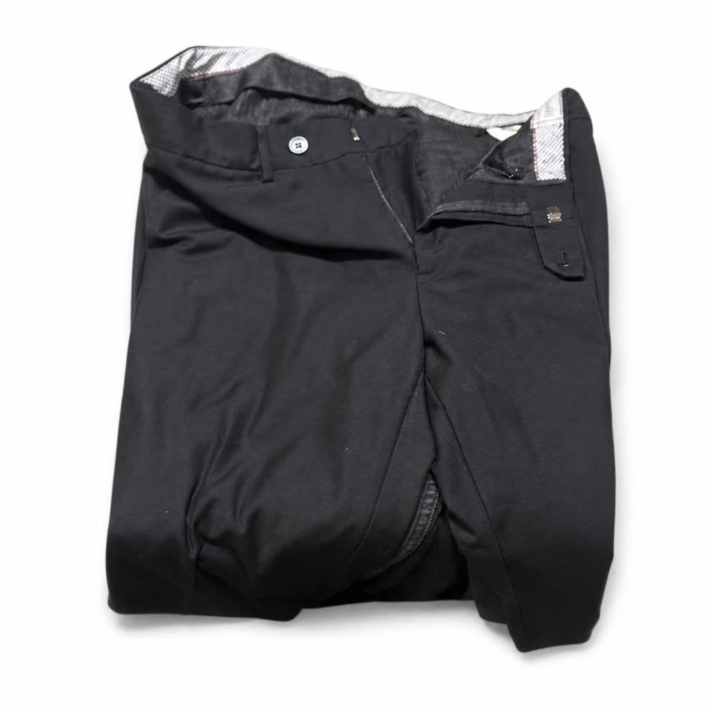 Black pants for men - white studio shot, second-hand at Why Go Less, Dekwaneh, Lebanon