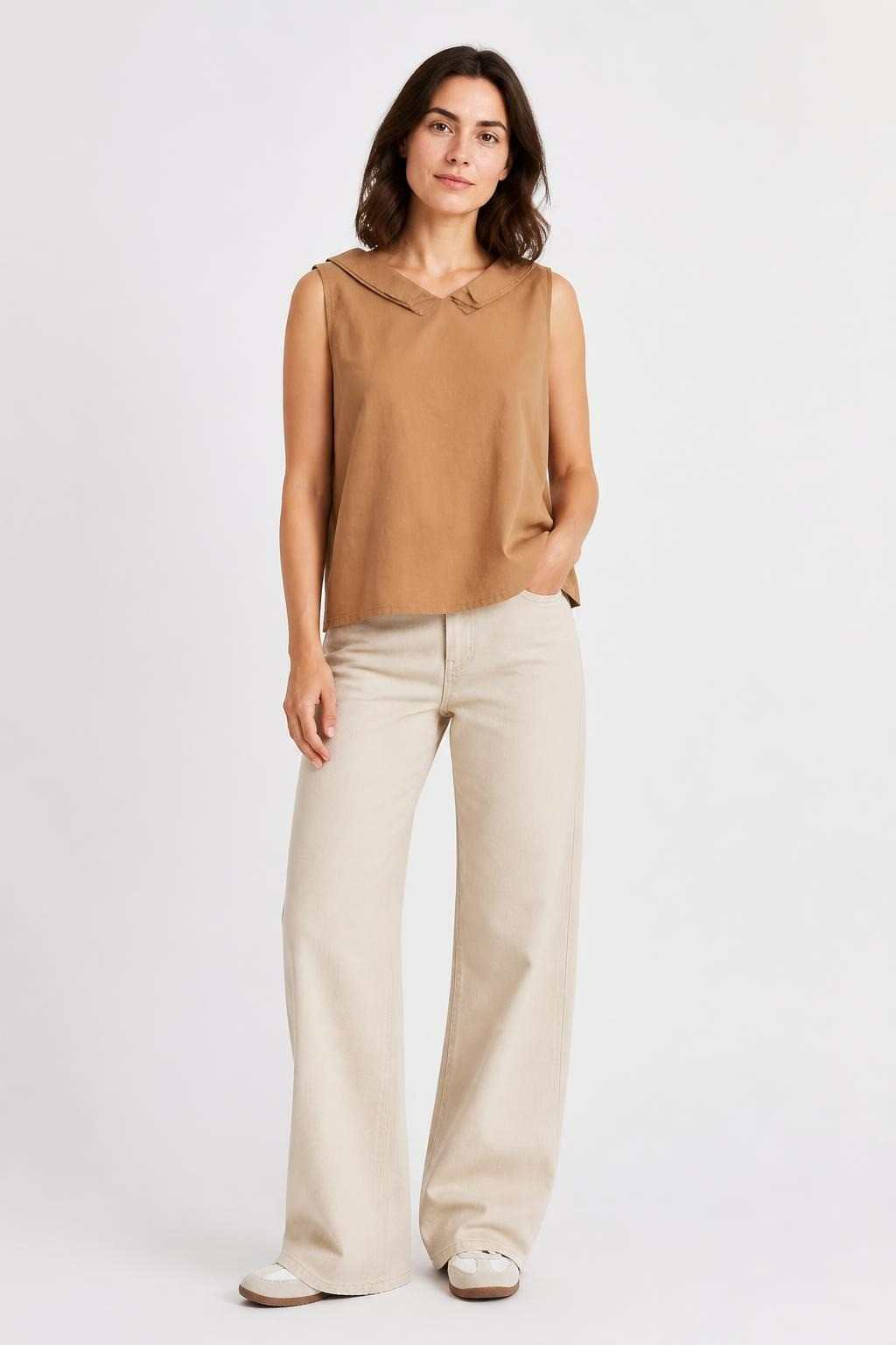 Brown Camel Wrap Top Size S, New With Tag | Pre-Loved | Why Go Less