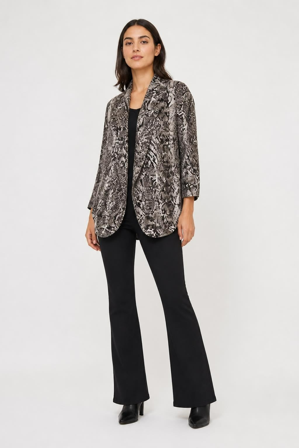Bella+Canvas Neutral Paisley Snakeskin Print Blouse | Pre-Loved | Why Go Less