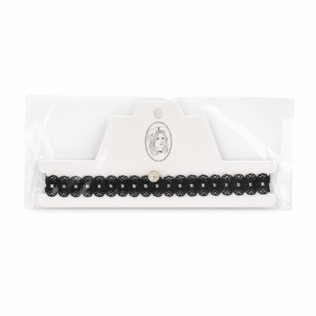 Oottoo Tattoo Lace Choker Necklace, Black | Pre-Loved | Why Go Less