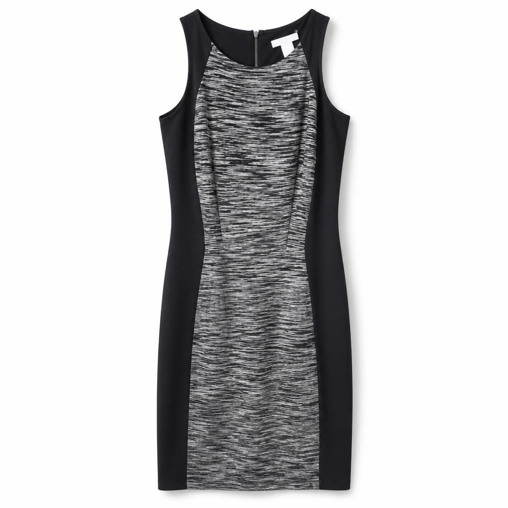 Michael Kors sleeveless colorblock sheath dress, - white studio shot, second-hand at Why Go Less, Dekwaneh, Lebanon