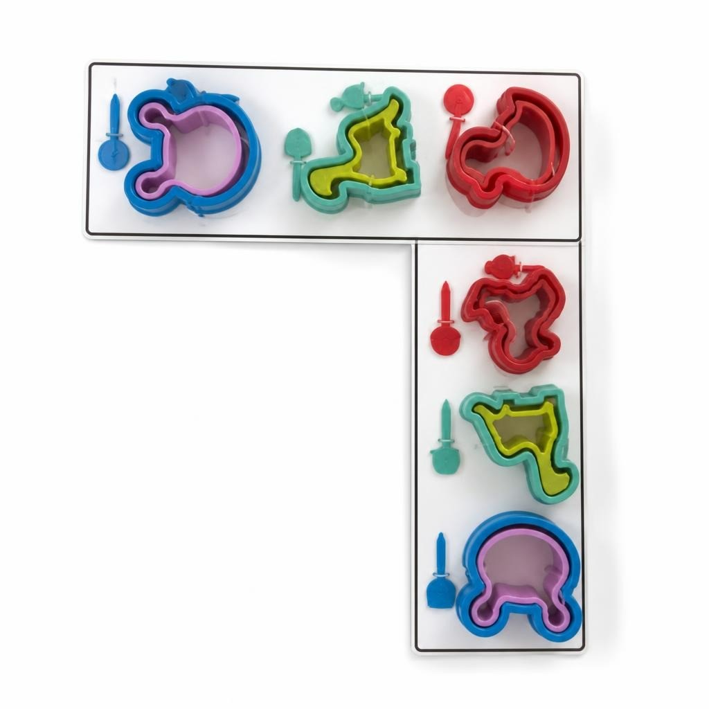 Sandwich cutter set, fun shapes, multicolor silicone - white studio shot, second-hand at Why Go Less, Dekwaneh, Lebanon