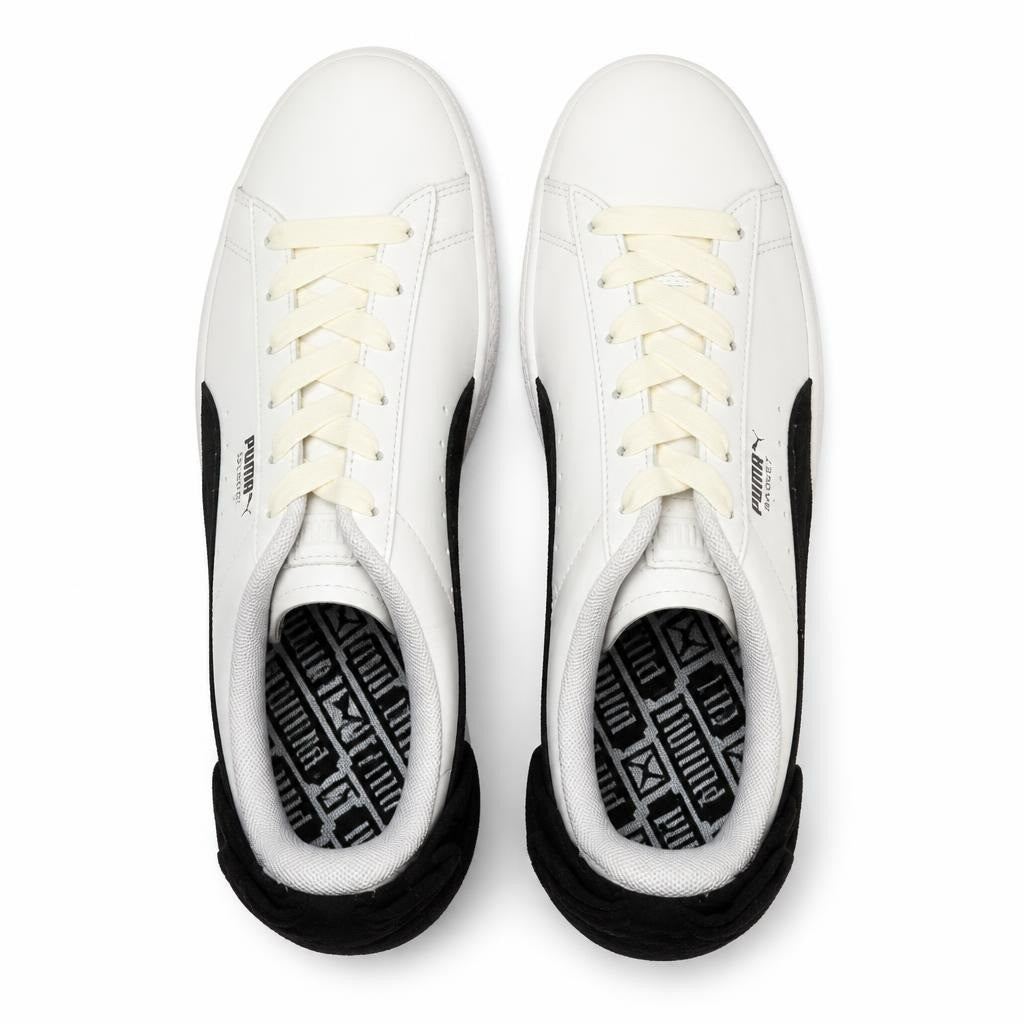 Puma Basket classic white sneakers, in box - white studio shot, second-hand at Why Go Less, Dekwaneh, Lebanon