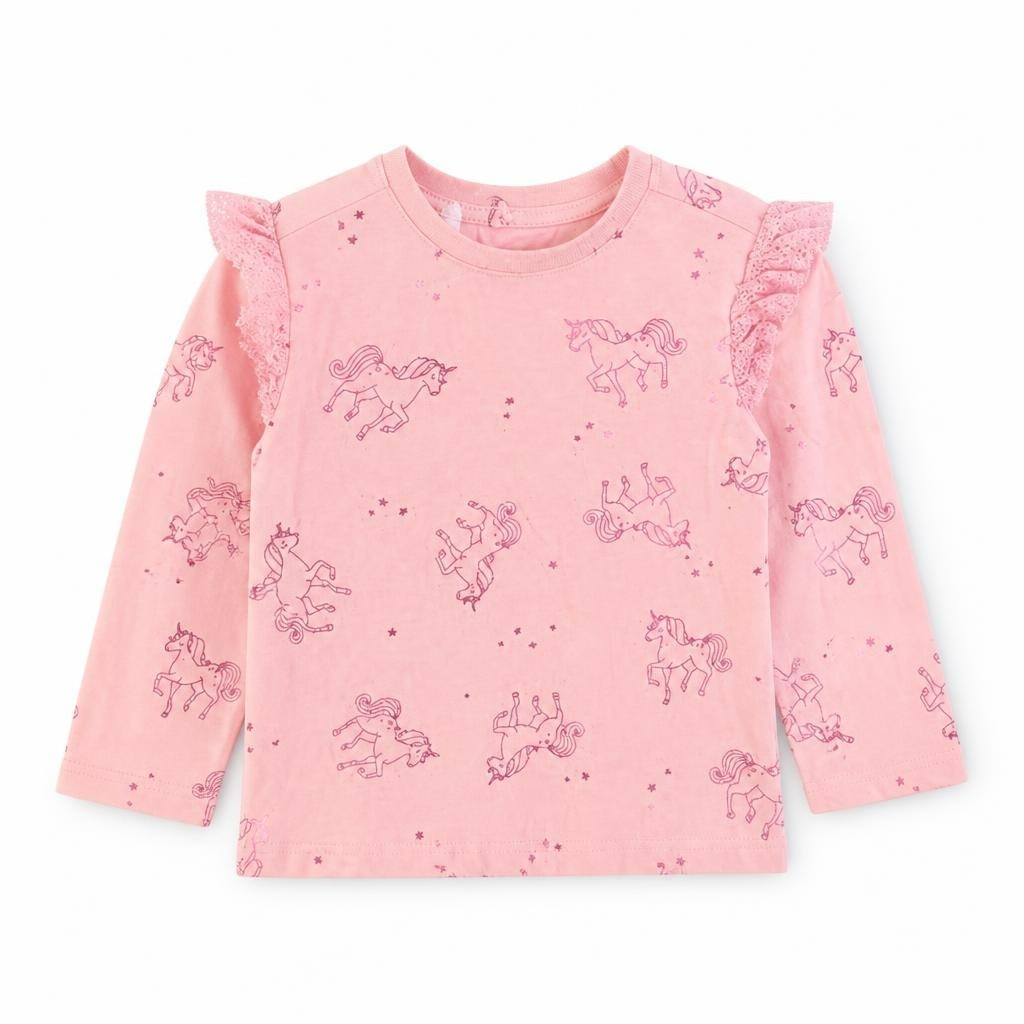 T-shirt Enfant Licorne Rose Imprimé | Seconde Main | Pourquoi Payer Plus