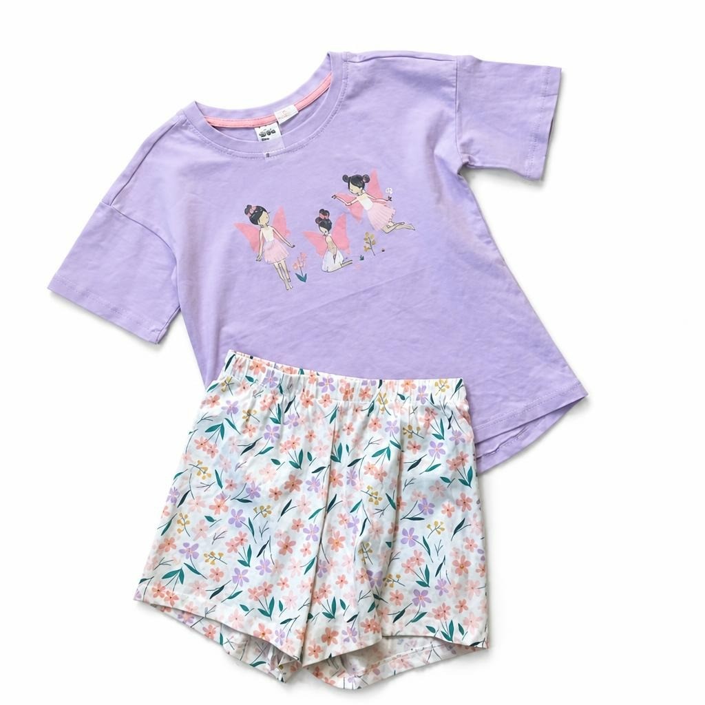 Purple Print With Fairies 2 Piece Set | Pre-Loved | Why Go Less