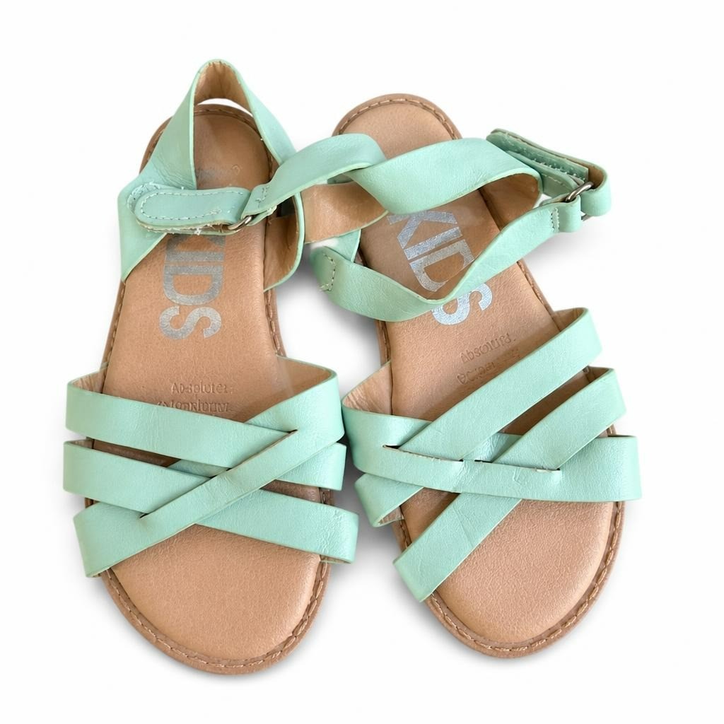 Kids Mint Green Strappy Sandals | Pre-Loved | Why Go Less