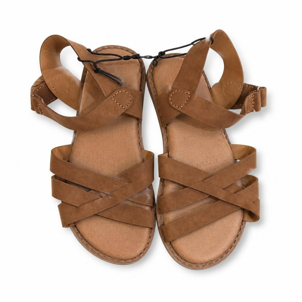 Kids Camel Strappy Sandals | Pre-Loved | Why Go Less