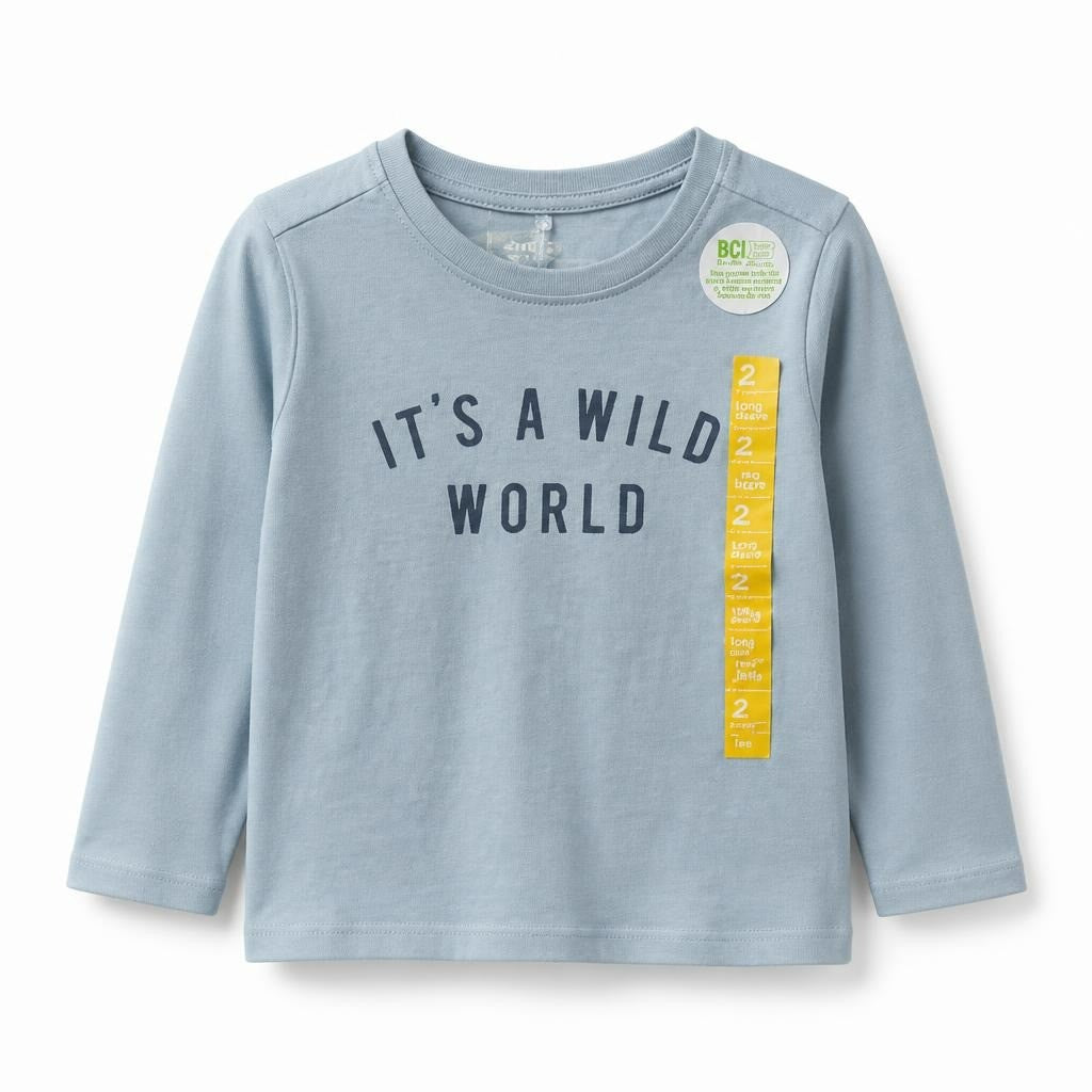 T-shirt bleu à manches longues garçon | Seconde main | Pourquoi dépenser plus