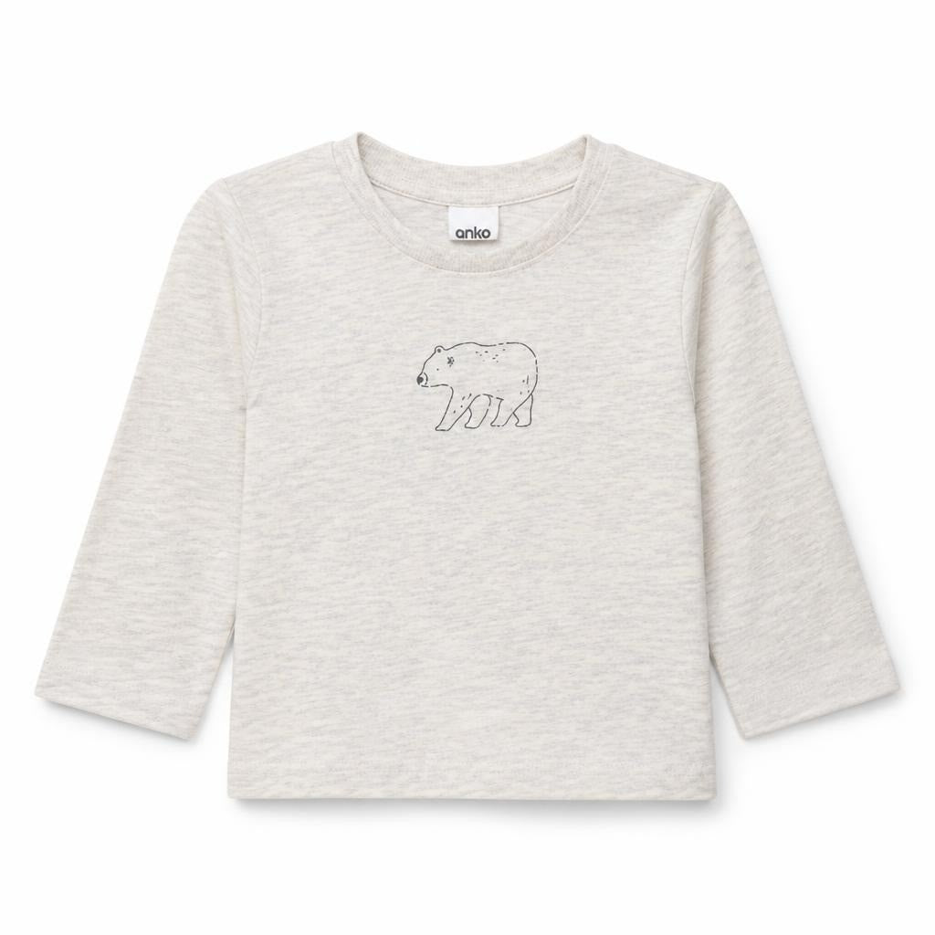 T-shirt manches longues gris imprimé ours Garçons | Seconde Main | Pourquoi se contenter de moins